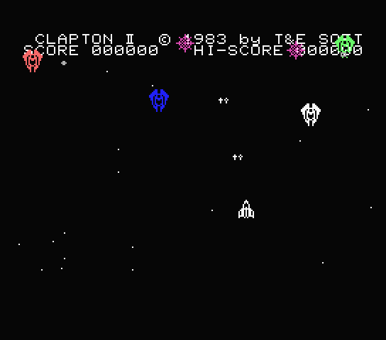 Battle Ship Clapton 2 title screen for MSX